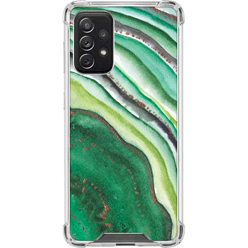 Kiwi Watercolor Geode Galaxy A72 5G Clear Case