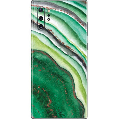 Kiwi Watercolor Geode Galaxy Note 10 Plus Skin
