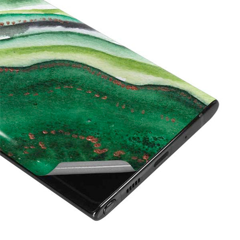 Kiwi Watercolor Geode Galaxy Note 10 Plus Skin