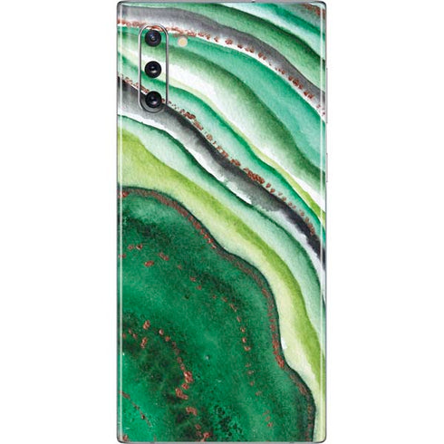 Kiwi Watercolor Geode Galaxy Note 10 Skin