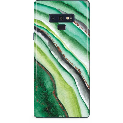 Kiwi Watercolor Geode Galaxy Note 9 Skin