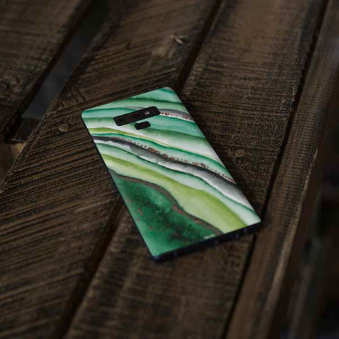 Kiwi Watercolor Geode Galaxy Note 9 Skin