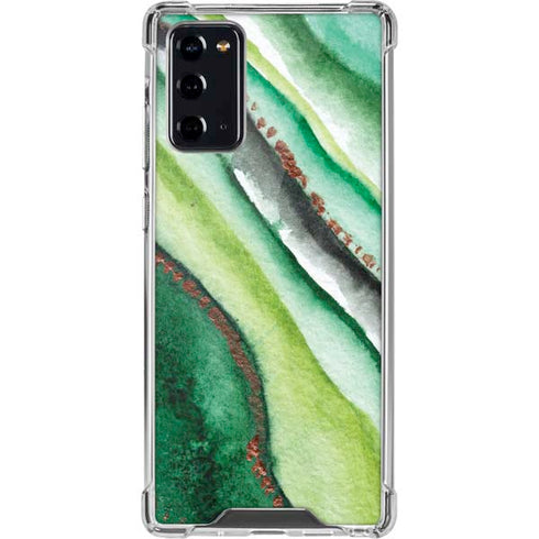 Kiwi Watercolor Geode Galaxy Note20 5G Clear Case