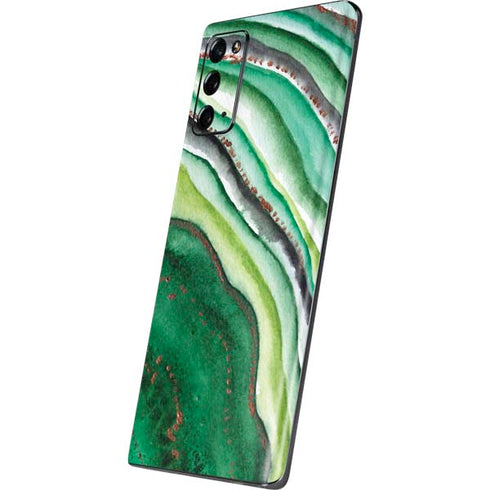 Kiwi Watercolor Geode Galaxy Note20 5G Skin