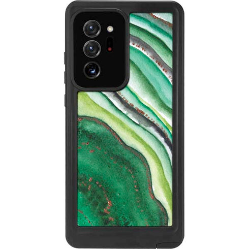 Kiwi Watercolor Geode Galaxy Note20 Ultra 5G Waterproof Case