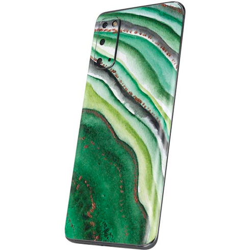 Kiwi Watercolor Geode Galaxy S20 Skin