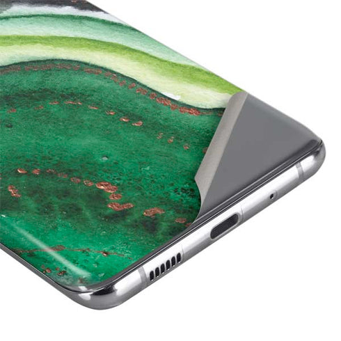 Kiwi Watercolor Geode Galaxy S20 Skin