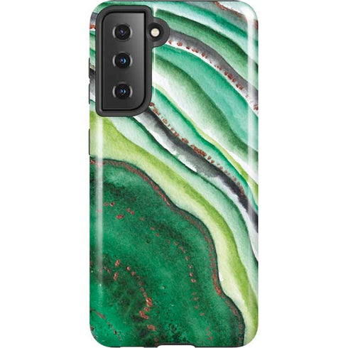 Kiwi Watercolor Geode Galaxy S21 5G Pro Case