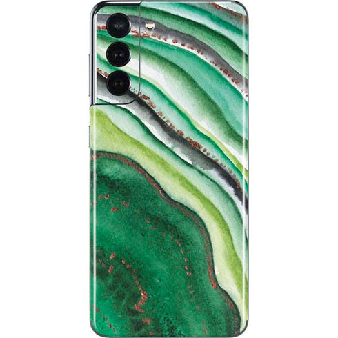 Kiwi Watercolor Geode Galaxy S21 5G Skin
