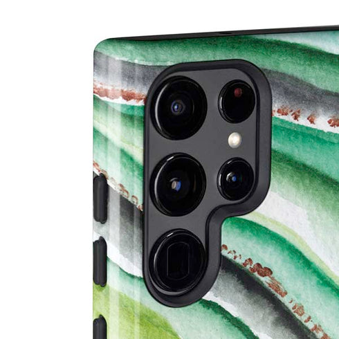 Kiwi Watercolor Geode Galaxy S22 Ultra Pro Case