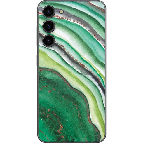 Kiwi Watercolor Geode Galaxy S23 Plus Skin