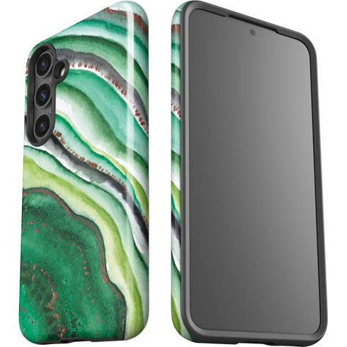 Kiwi Watercolor Geode Galaxy S24 Impact Case