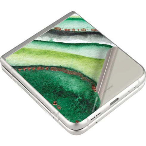 Kiwi Watercolor Geode Galaxy Z Flip3 5G Skin