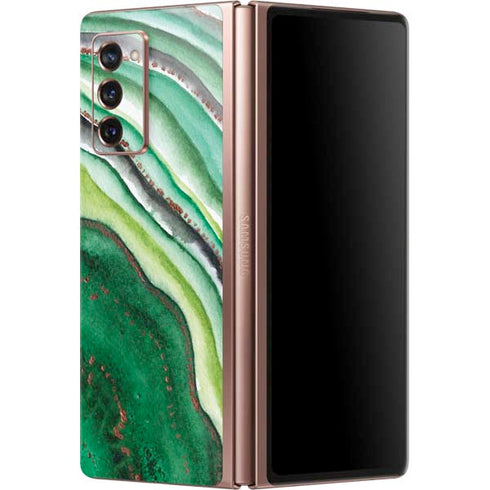 Kiwi Watercolor Geode Galaxy Z Fold2 5G Skin