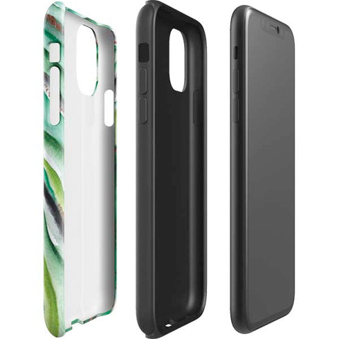 Kiwi Watercolor Geode iPhone 11 Impact Case