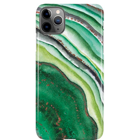 Kiwi Watercolor Geode iPhone 11 Pro Max Lite Case
