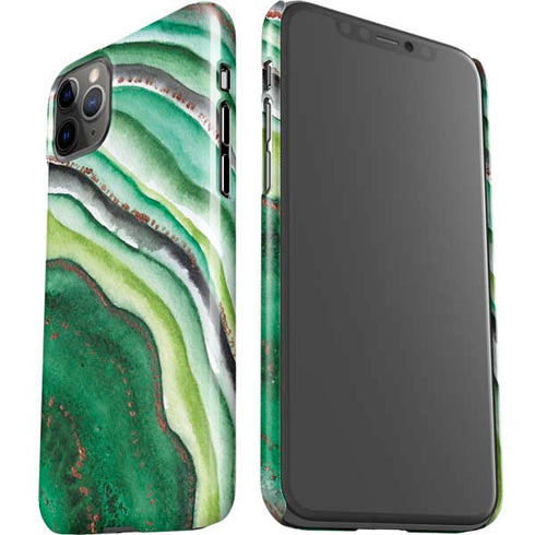Kiwi Watercolor Geode iPhone 11 Pro Max Lite Case