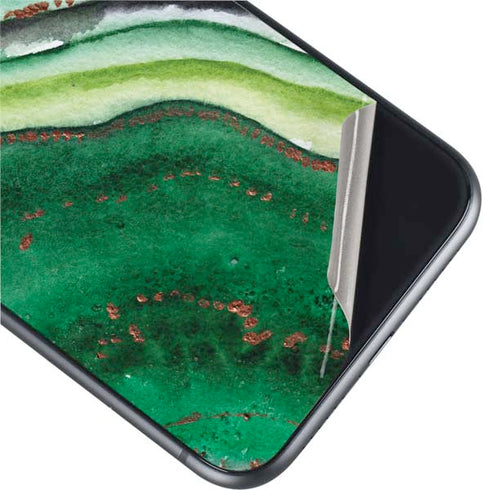 Kiwi Watercolor Geode iPhone 11 Skin