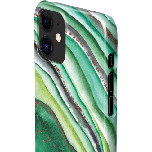 Kiwi Watercolor Geode iPhone 12 Mini Lite Case