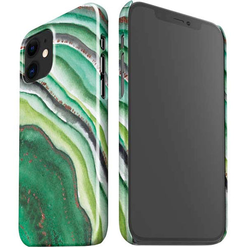 Kiwi Watercolor Geode iPhone 12 Mini Lite Case