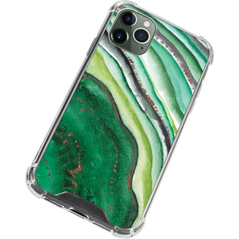 Kiwi Watercolor Geode iPhone 12 Pro Clear Case
