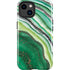 Kiwi Watercolor Geode iPhone 14 Plus Impact Case
