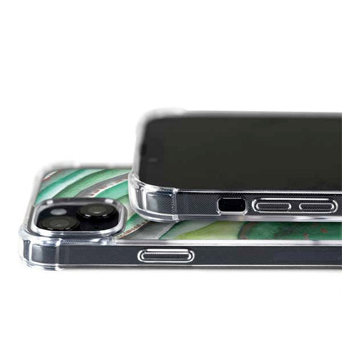 Kiwi Watercolor Geode iPhone 14 Plus MagSafe Case