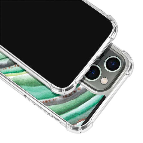 Kiwi Watercolor Geode iPhone 15 Pro Clear Case