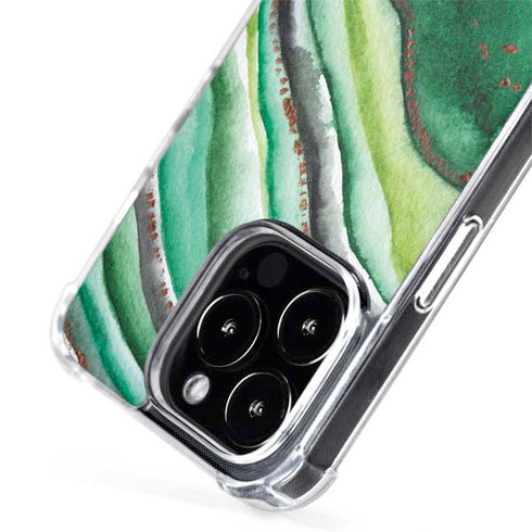 Kiwi Watercolor Geode iPhone 14 Pro Max MagSafe Case