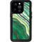 Kiwi Watercolor Geode iPhone 14 Pro Waterproof Case