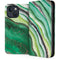 Kiwi Watercolor Geode iPhone 15 Plus Folio Case