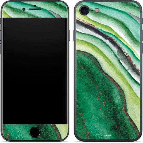 Kiwi Watercolor Geode iPhone 7 Skin