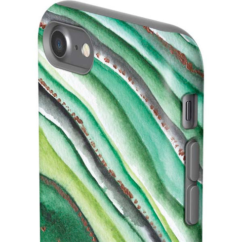 Kiwi Watercolor Geode iPhone SE (2nd & 3rd Gen) Pro Case