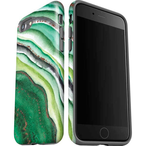Kiwi Watercolor Geode iPhone SE (2nd & 3rd Gen) Pro Case