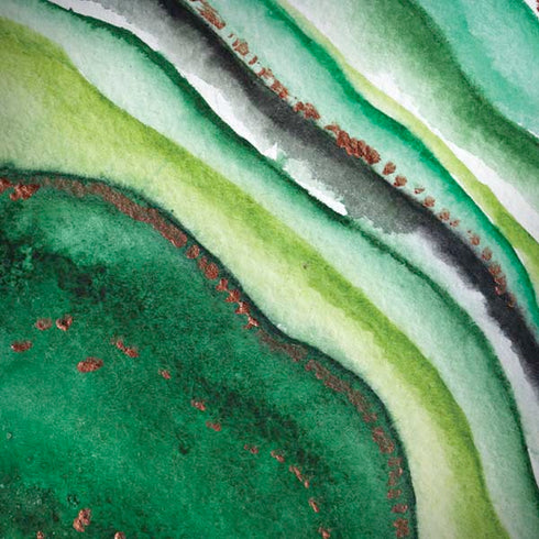 Kiwi Watercolor Geode iPhone X Skin