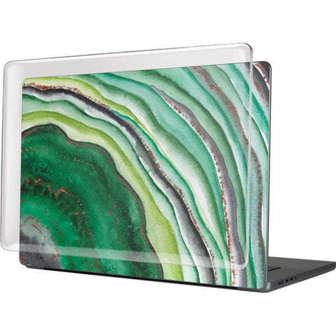 Kiwi Watercolor Geode MacBook Pro 16in (2021-25) Case plus Skin