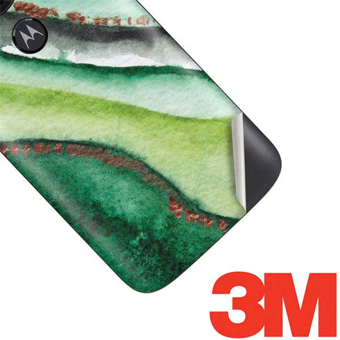 Kiwi Watercolor Geode Moto E5 Play Skin
