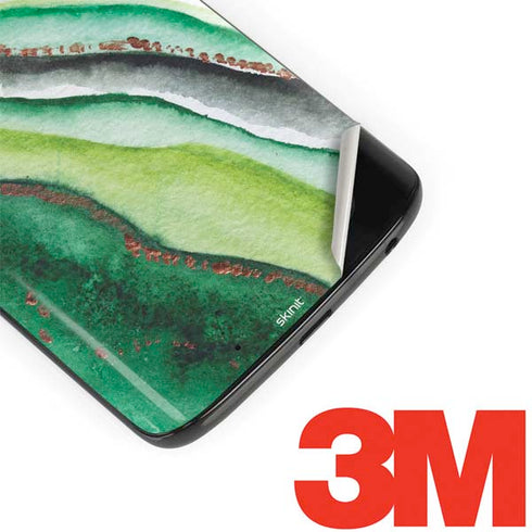 Kiwi Watercolor Geode Moto G6 Skin