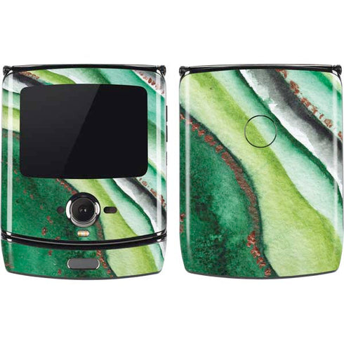 Kiwi Watercolor Geode Motorola RAZR Skin