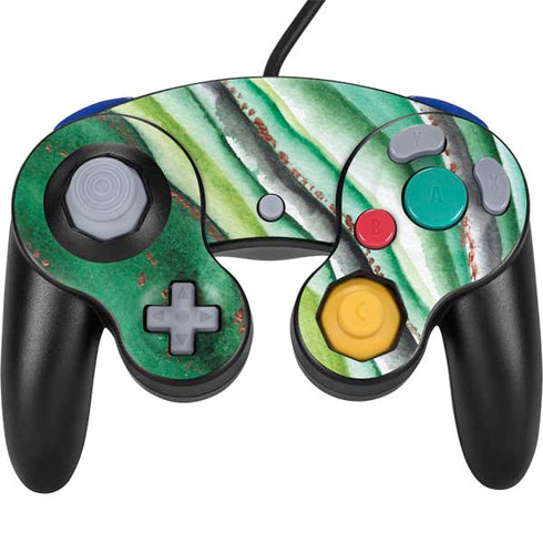 Kiwi Watercolor Geode Nintendo GameCube Controller Skin