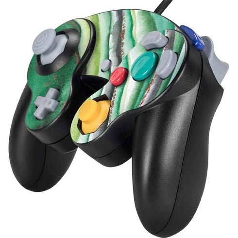 Kiwi Watercolor Geode Nintendo GameCube Controller Skin