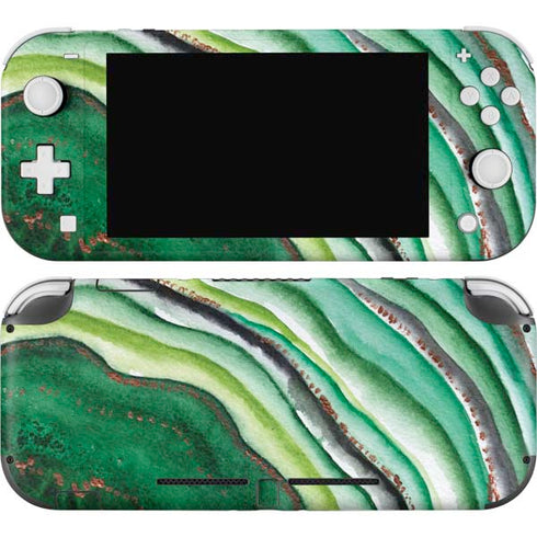 Kiwi Watercolor Geode Nintendo Switch Lite Skin