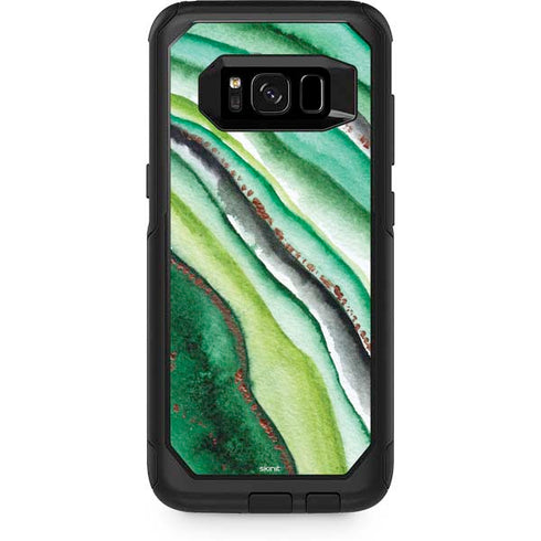 Kiwi Watercolor Geode Otterbox Commuter Galaxy Skin