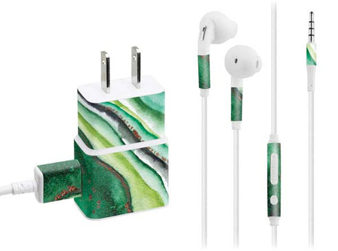 Kiwi Watercolor Geode Phone Charger Skin