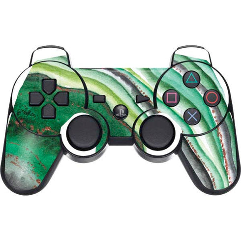 Kiwi Watercolor Geode PS3 Dual Shock wireless controller Skin