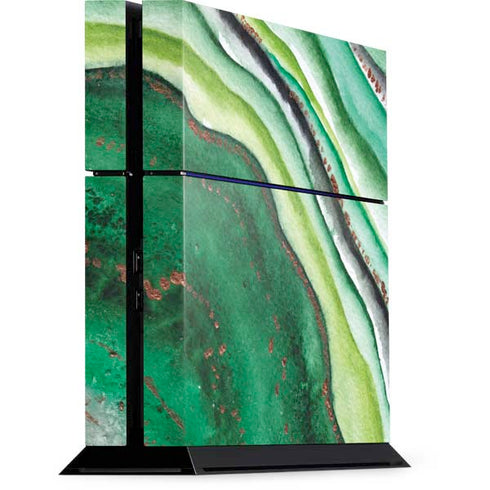 Kiwi Watercolor Geode PS4 Console Skin