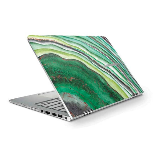 Kiwi Watercolor Geode HP Spectre Skin