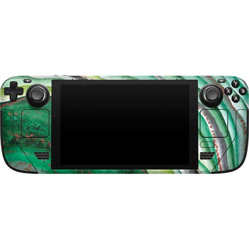 Kiwi Watercolor Geode Steam Deck Handheld Gaming Computer Skin