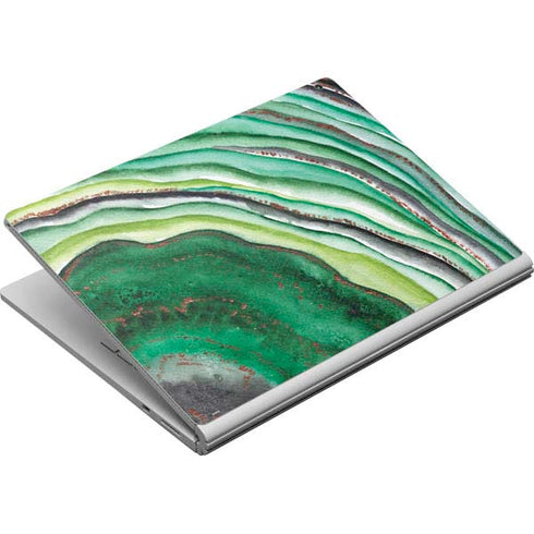 Kiwi Watercolor Geode Surface Book Skin