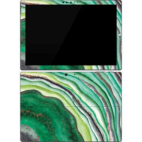 Kiwi Watercolor Geode Surface Pro 7 Skin